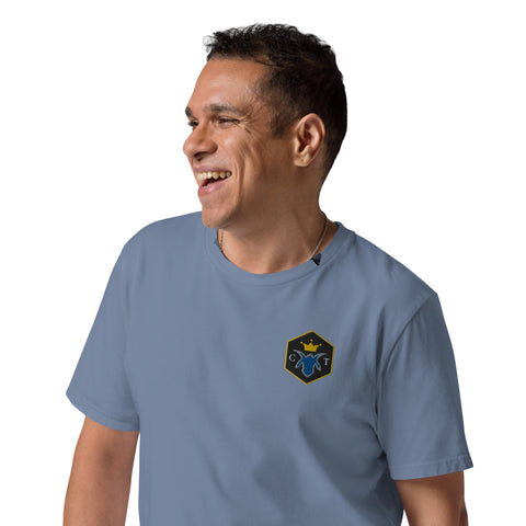 chief_tobi - Unisex-T-Shirt aus Bio-Baumwolle mit Stick