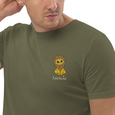 luciana_lionsister - Herren-T-Shirt aus Bio-Baumwolle mit Stick