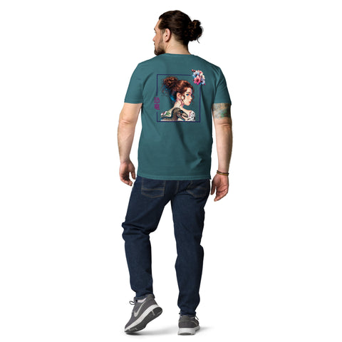 LuiTheDinosaur - Herren-T-Shirt aus Bio-Baumwolle mit Stick und Druck