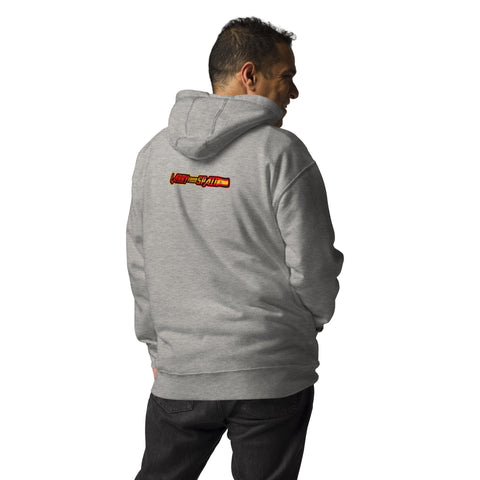 Larryfromspain - Unisex-Premium-Hoodie mit beidseitigem Druck