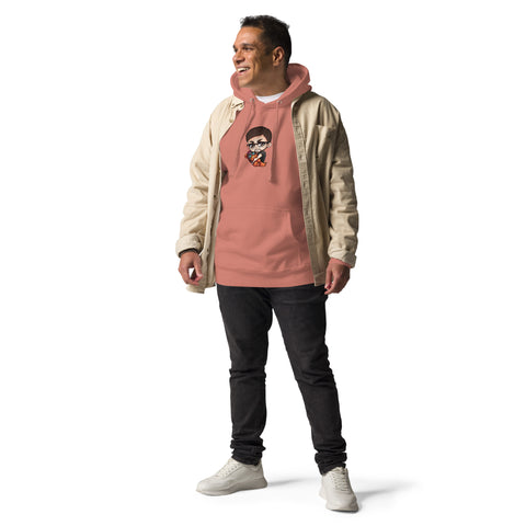 Larryfromspain - Unisex-Premium-Hoodie mit beidseitigem Druck