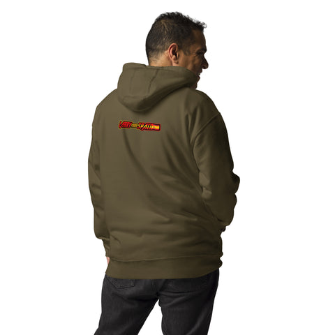 Larryfromspain - Unisex-Premium-Hoodie mit beidseitigem Druck