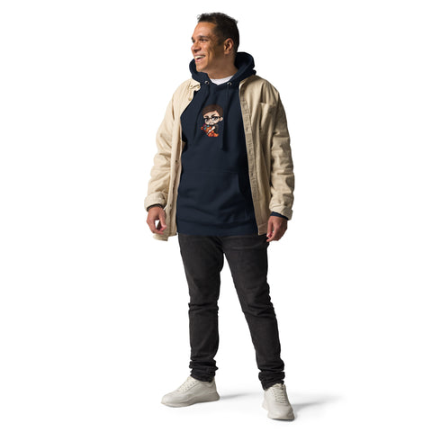 Larryfromspain - Unisex-Premium-Hoodie mit beidseitigem Druck