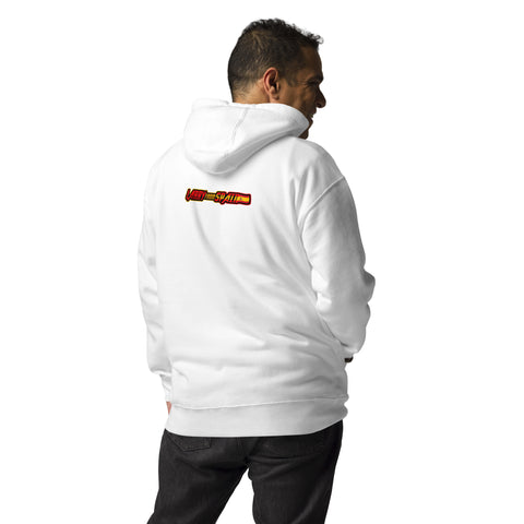 Larryfromspain - Unisex-Premium-Hoodie mit beidseitigem Druck
