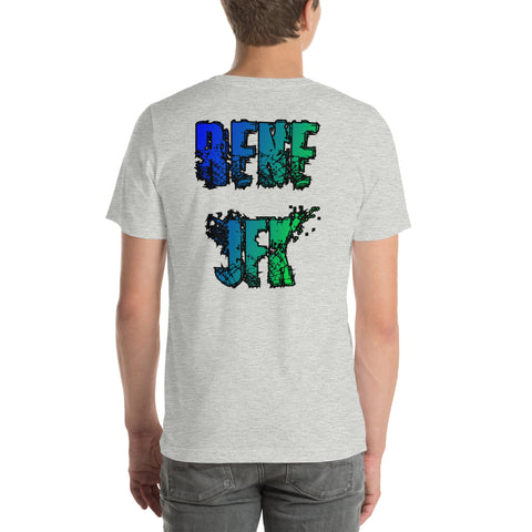 rene_jfk - Unisex-T-Shirt mit Stick und Druck