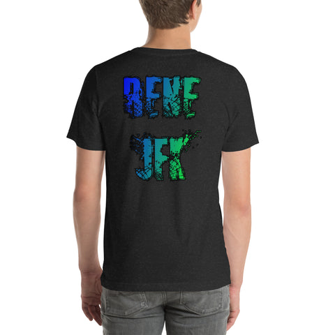 rene_jfk - Unisex-T-Shirt mit Stick und Druck