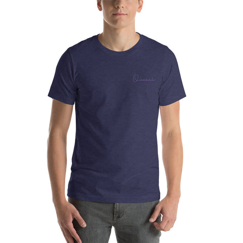 vQueeni - Unisex-T-Shirt mit Stick und Druck
