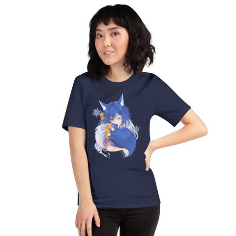 icykaty - Unisex-T-Shirt "Hugtail" mit Druck