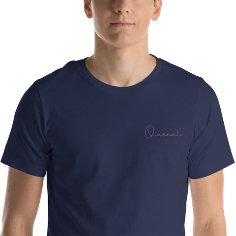 vQueeni - Unisex-T-Shirt mit Stick und Druck