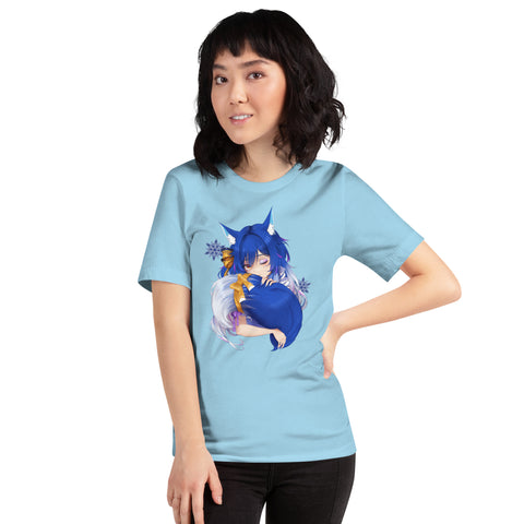 icykaty - Unisex-T-Shirt "Hugtail" mit Druck