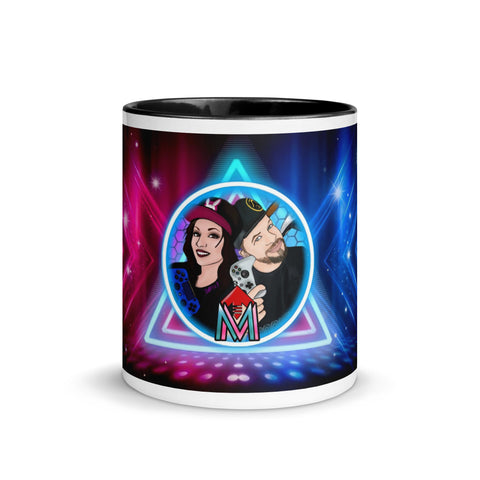 MrAndMrsLVLUp - Weiße Tasse mit gefärberter Innenseite und Druck