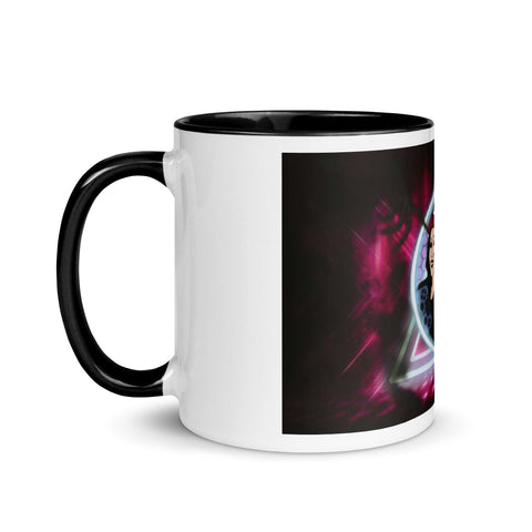 MrAndMrsLVLUp - Weiße Tasse mit gefärberter Innenseite und Druck
