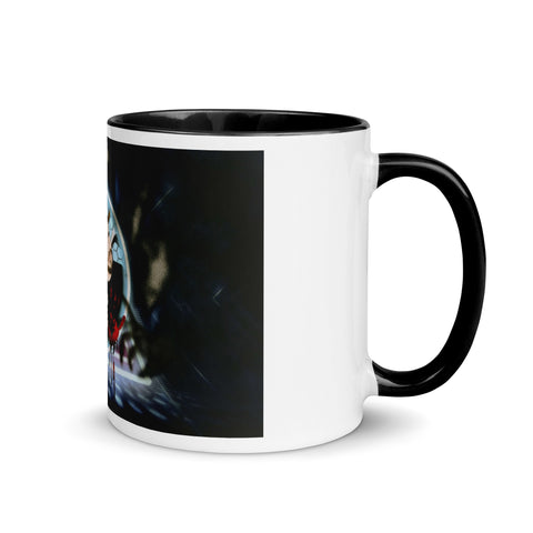 MrAndMrsLVLUp - Weiße Tasse mit gefärberter Innenseite und Druck