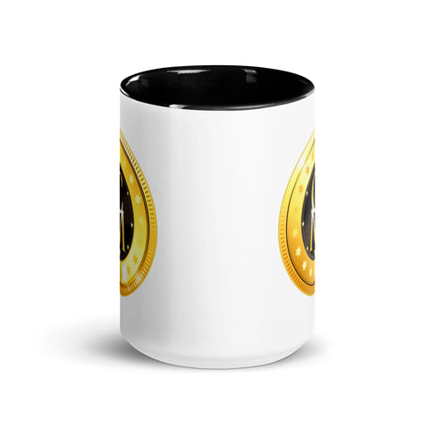 coinsmaffia - Weiße Tasse mit gefärbter Innenseite