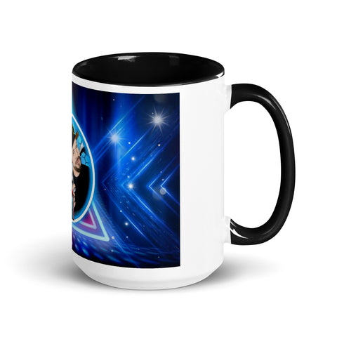 MrAndMrsLVLUp - Weiße Tasse mit gefärberter Innenseite und Druck