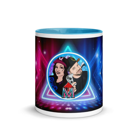MrAndMrsLVLUp - Weiße Tasse mit gefärberter Innenseite und Druck