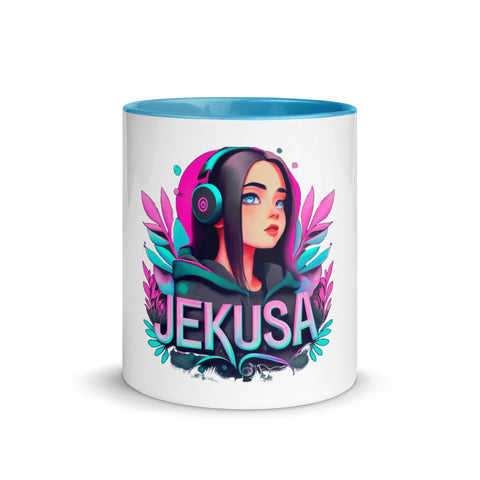 Jekusa - Weiße Tasse mit gefärbter Innenseite