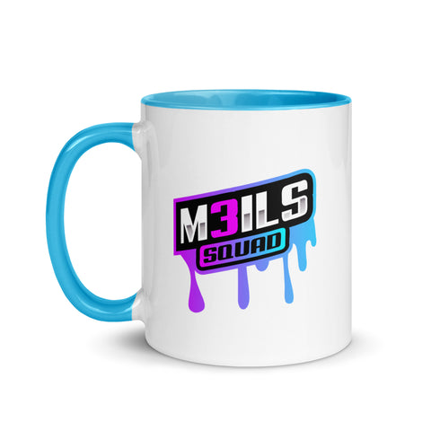 M3ils_TV - Weiße Tasse mit gefärbter Innenseite
