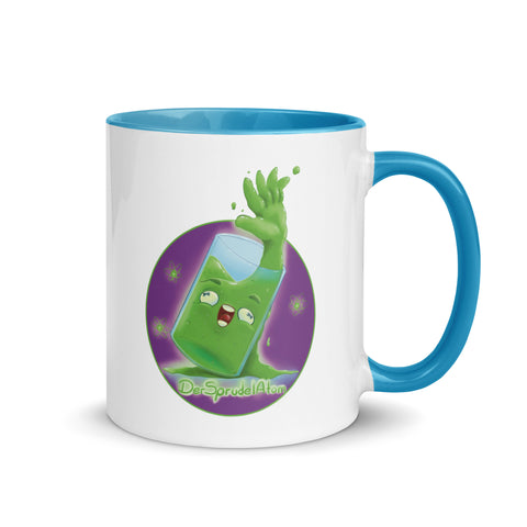 DerSprudelAtom - Weiße Tasse mit gefärbter Innenseite