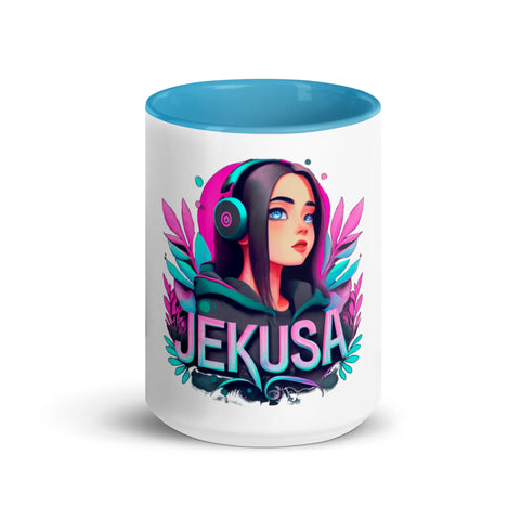 Jekusa - Weiße Tasse mit gefärbter Innenseite