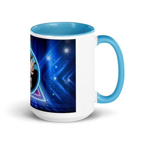 MrAndMrsLVLUp - Weiße Tasse mit gefärberter Innenseite und Druck