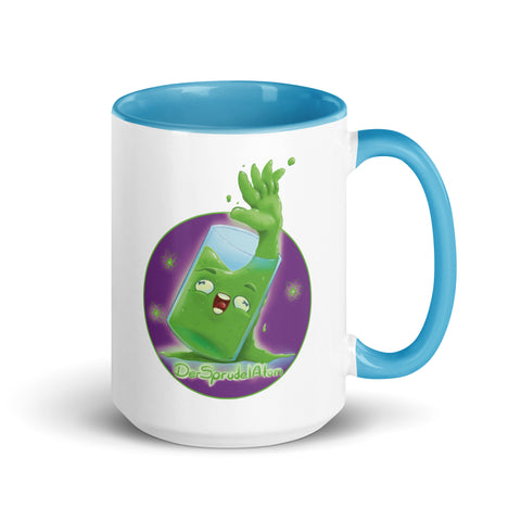 DerSprudelAtom - Weiße Tasse mit gefärbter Innenseite