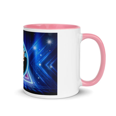 MrAndMrsLVLUp - Weiße Tasse mit gefärberter Innenseite und Druck