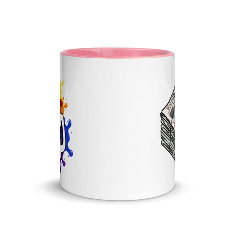 SQ1QI - Weiße Tasse mit gefärbter Innenseite