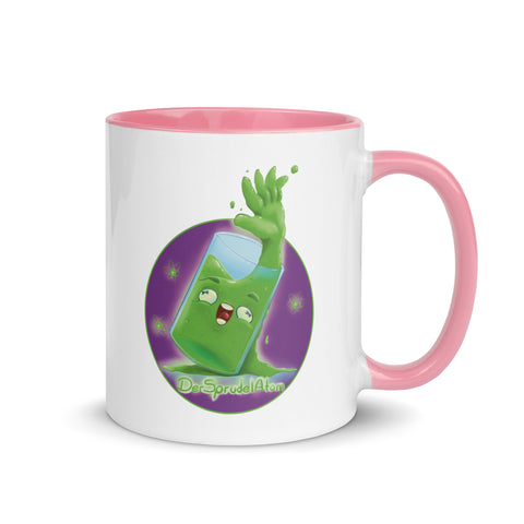 DerSprudelAtom - Weiße Tasse mit gefärbter Innenseite