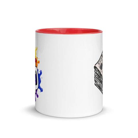SQ1QI - Weiße Tasse mit gefärbter Innenseite