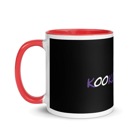 kookooloores - Weiße Tasse mit gefärberter Innenseite mit Druck