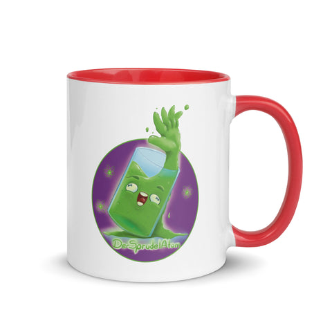 DerSprudelAtom - Weiße Tasse mit gefärbter Innenseite