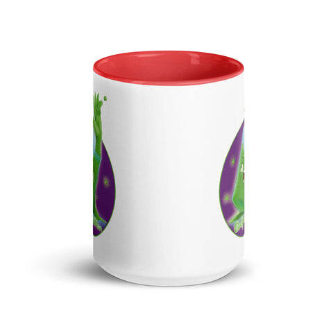 DerSprudelAtom - Weiße Tasse mit gefärbter Innenseite