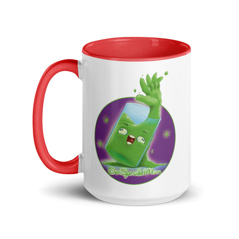 DerSprudelAtom - Weiße Tasse mit gefärbter Innenseite