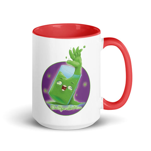 DerSprudelAtom - Weiße Tasse mit gefärbter Innenseite