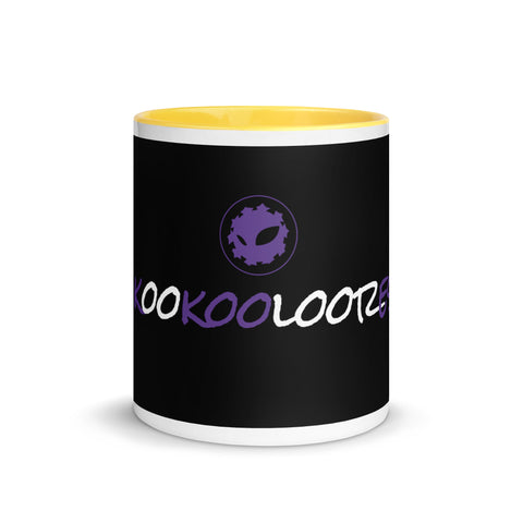 kookooloores - Weiße Tasse mit gefärberter Innenseite mit Druck