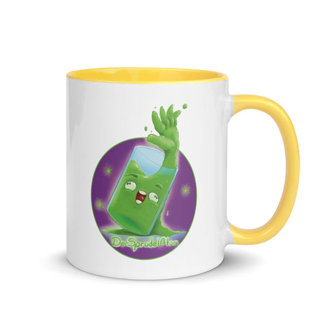 DerSprudelAtom - Weiße Tasse mit gefärbter Innenseite