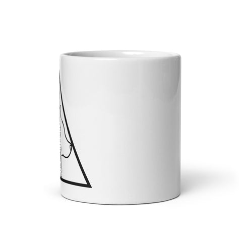 Melinamagus - Weiße, glänzende Tasse