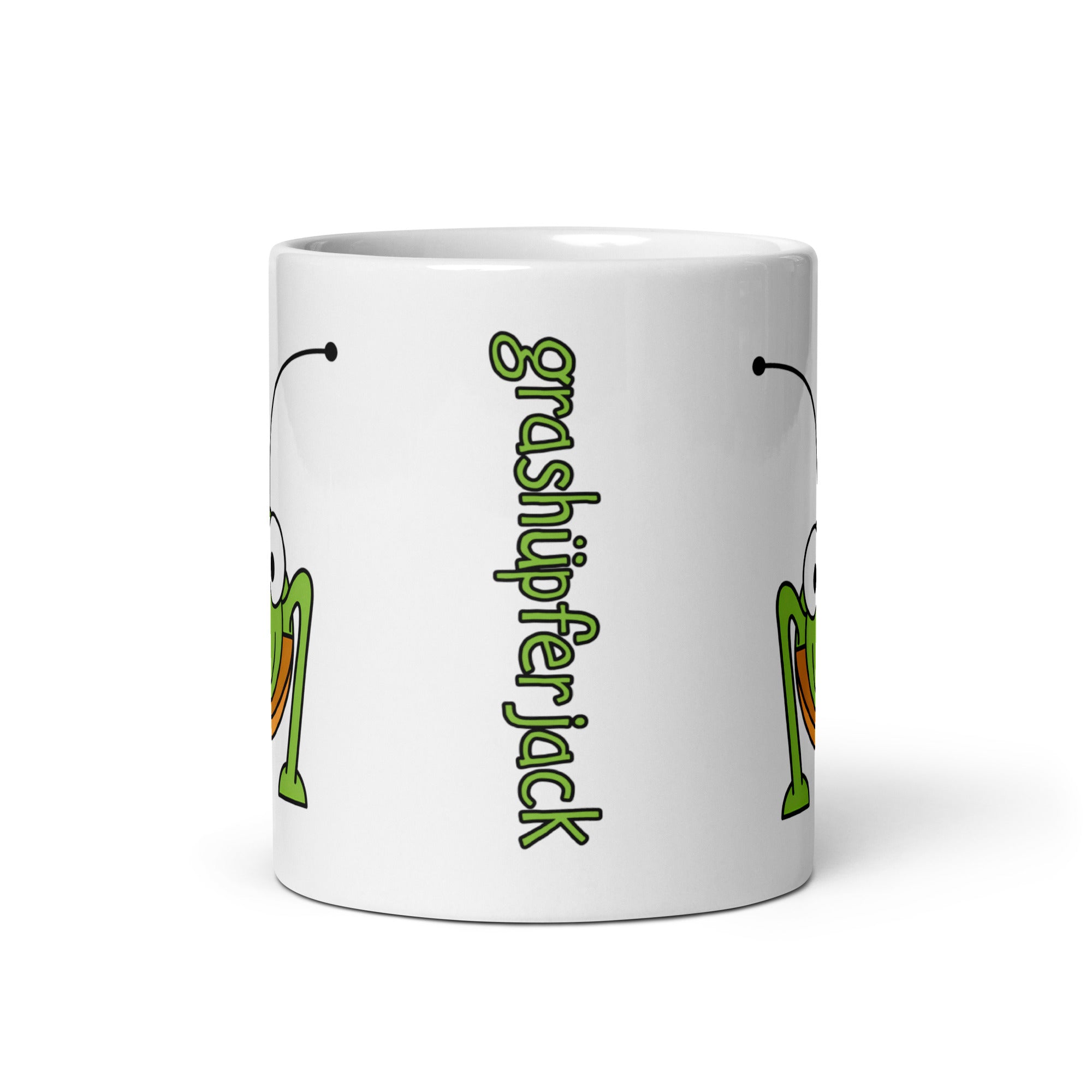 grashuepferjack - Weiße, glänzende Tasse
