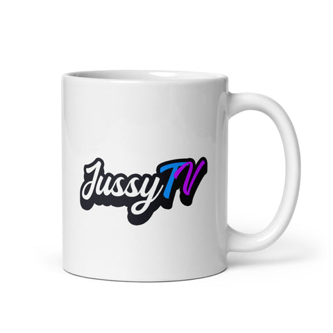 JussyTv_ - Weiße, glänzende Tasse