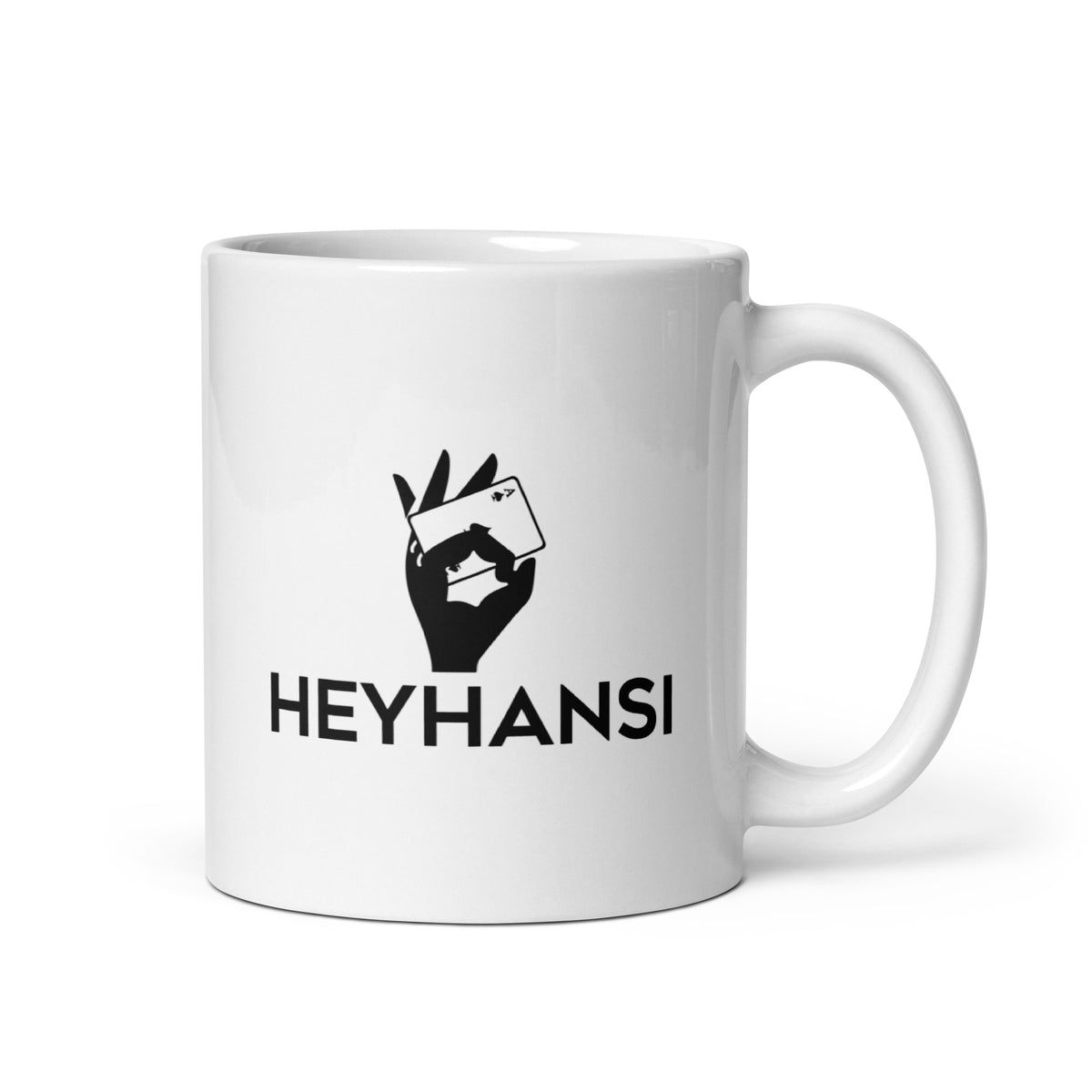 HeyHansi - Weiße, glänzende Tasse