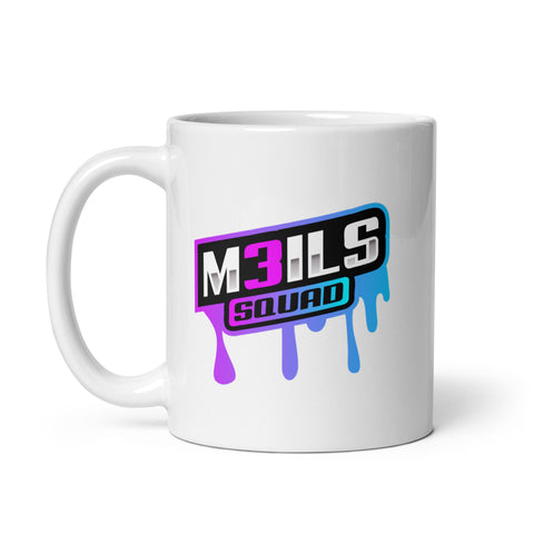 M3ils_TV - Weiße, glänzende Tasse