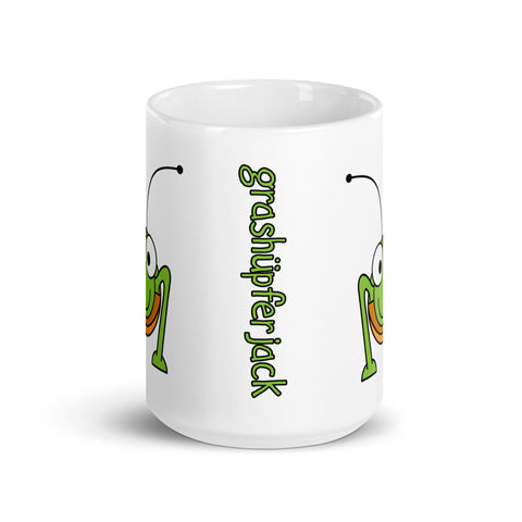 grashuepferjack - Weiße, glänzende Tasse