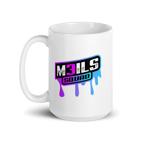 M3ils_TV - Weiße, glänzende Tasse