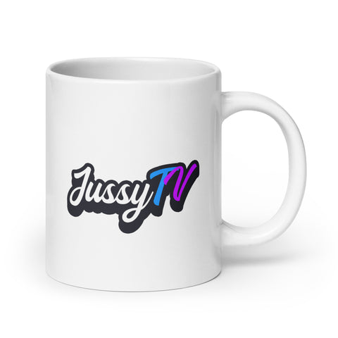 JussyTv_ - Weiße, glänzende Tasse