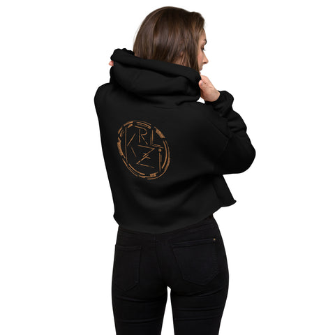 KryzzLi - Damen-Cropped-Hoodie mit Druck