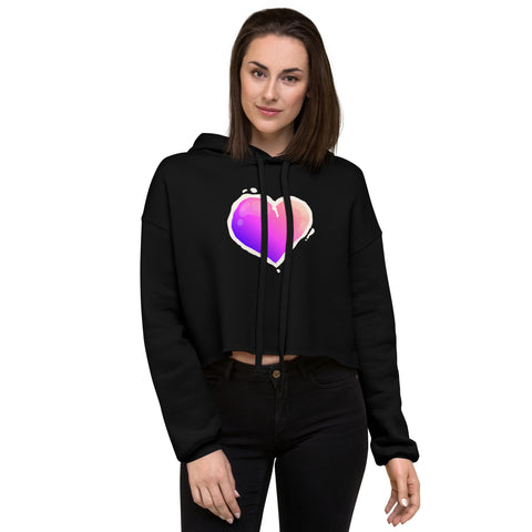 KryzzLi - Damen-Cropped-Hoodie mit Druck