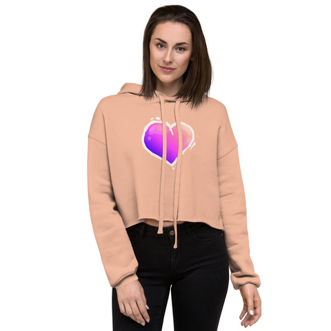 KryzzLi - Damen-Cropped-Hoodie mit Druck