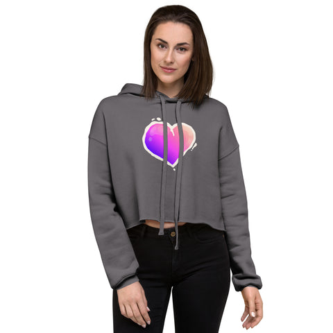 KryzzLi - Damen-Cropped-Hoodie mit Druck