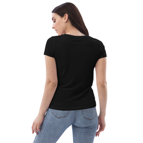Neonmotte - Enganliegendes-Damen-T-Shirt aus Bio-Baumwolle mit Stick